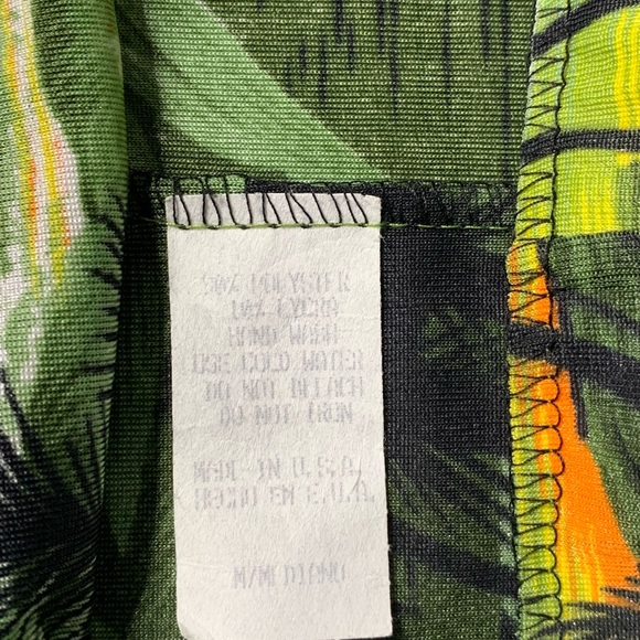 Vintage y2k 2000s tropical 2 piece set skirt crop top - Picture 8 of 9